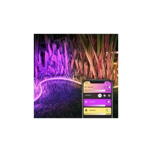 Philips - Ruban lumineux connecté Philips Hue White Outdoor Lightstrip - 5 m pour éclairage extérieur - Image 4