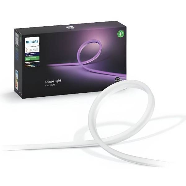 Philips - Ruban lumineux connecté Philips Hue White Outdoor Lightstrip - 5 m pour éclairage extérieur - Image 1