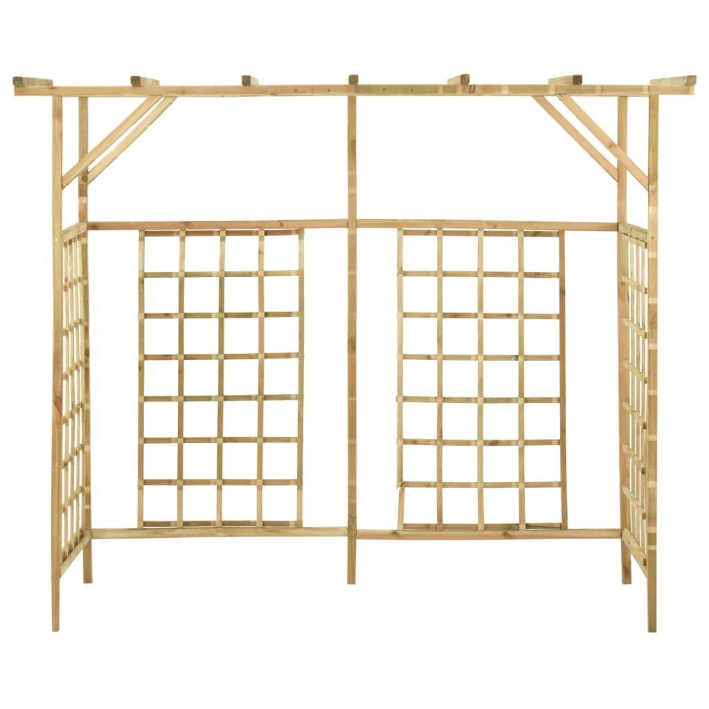 Pergola - Tonnelle de jardin pour poubelles triples Bois de pin imprégné il197 - Image 3