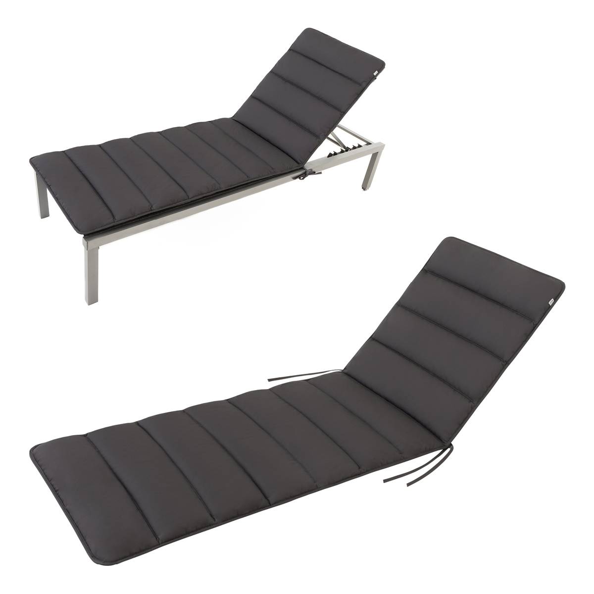 Coussin de Transat FlAIR - gris - 200x60cm - Image 2