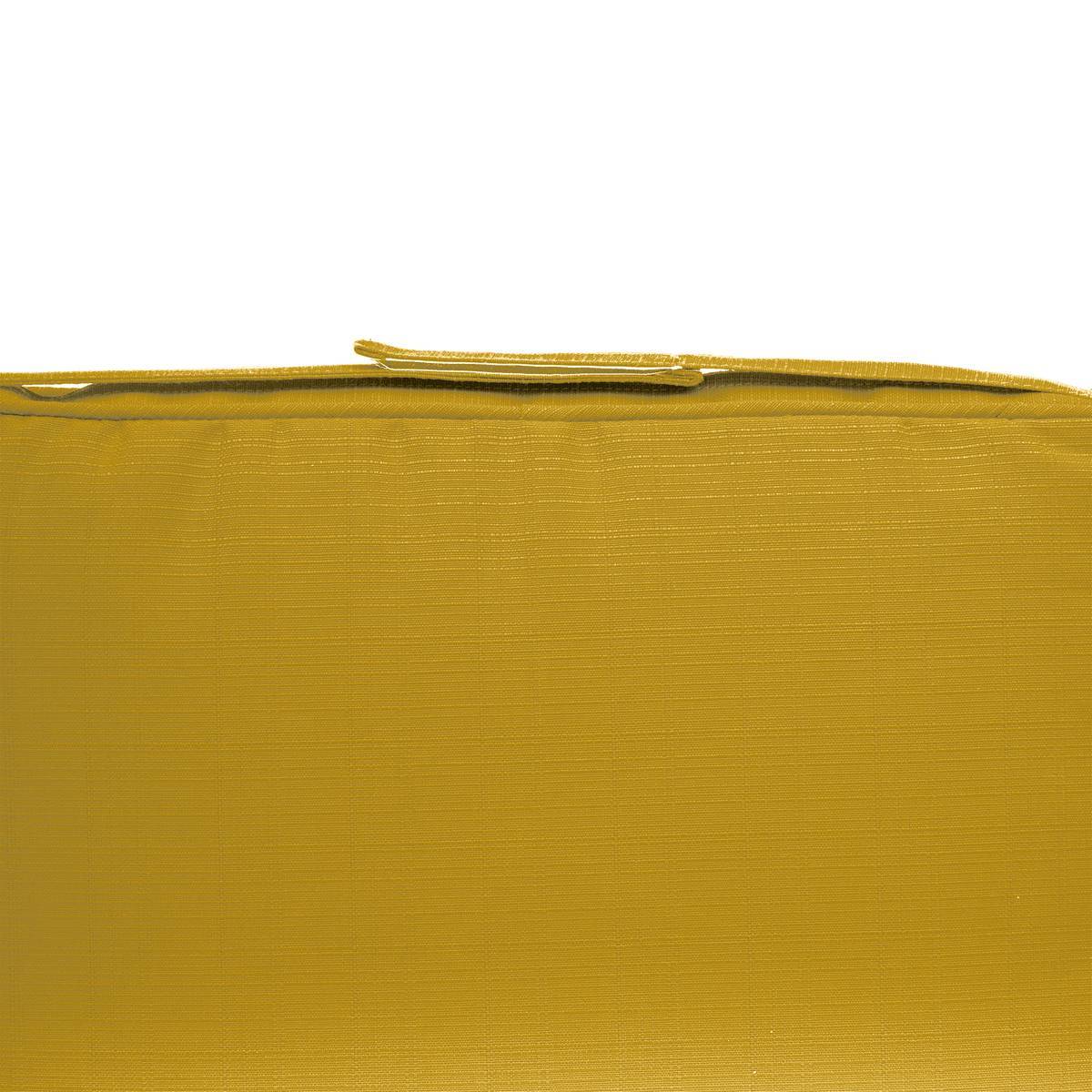 Hesperide - Galette de chaise à scratch "Korai" jaune moutarde 40x40x4cm en polyester Hespéride - Image 2