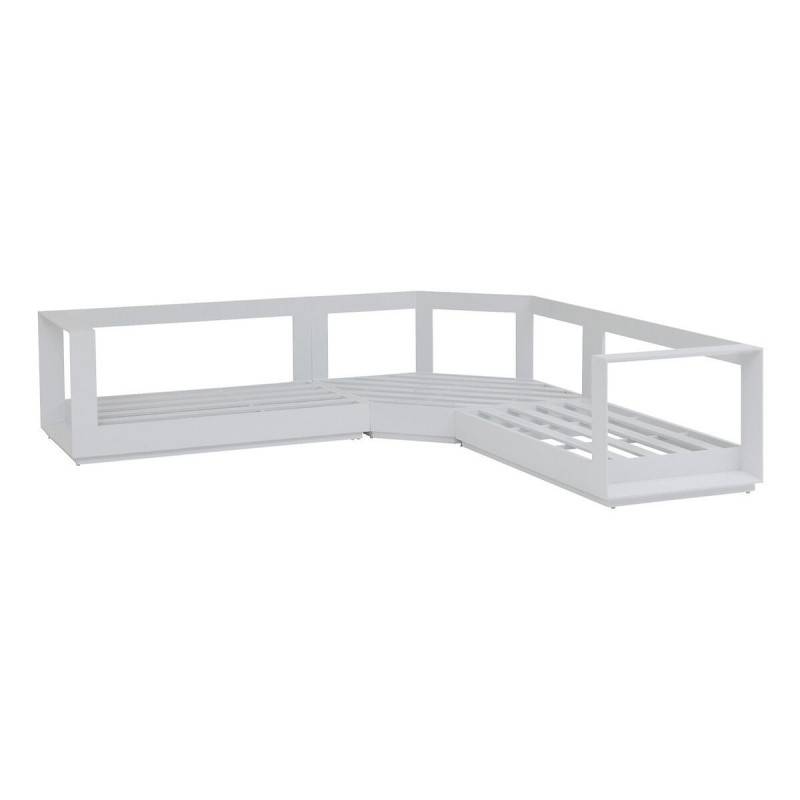 Hesperide - Salon d angle de jardin "Allure" blanc 5 places en aluminium traité époxy Hespéride - Image 6