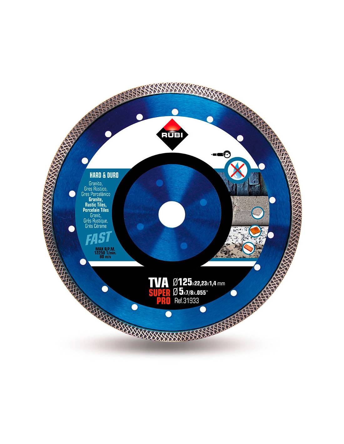 Disque Diamant Pour Matériaux Durs Turbo Viper Tva ø125mm Superpro  R31933 Rubi - Image 2