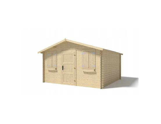 Altanka - Abri de jardin en bois - 16m2 - 4x4m - Ep. 28mm - Couleur: naturel - DOM149 - ALTANKA - Image 1