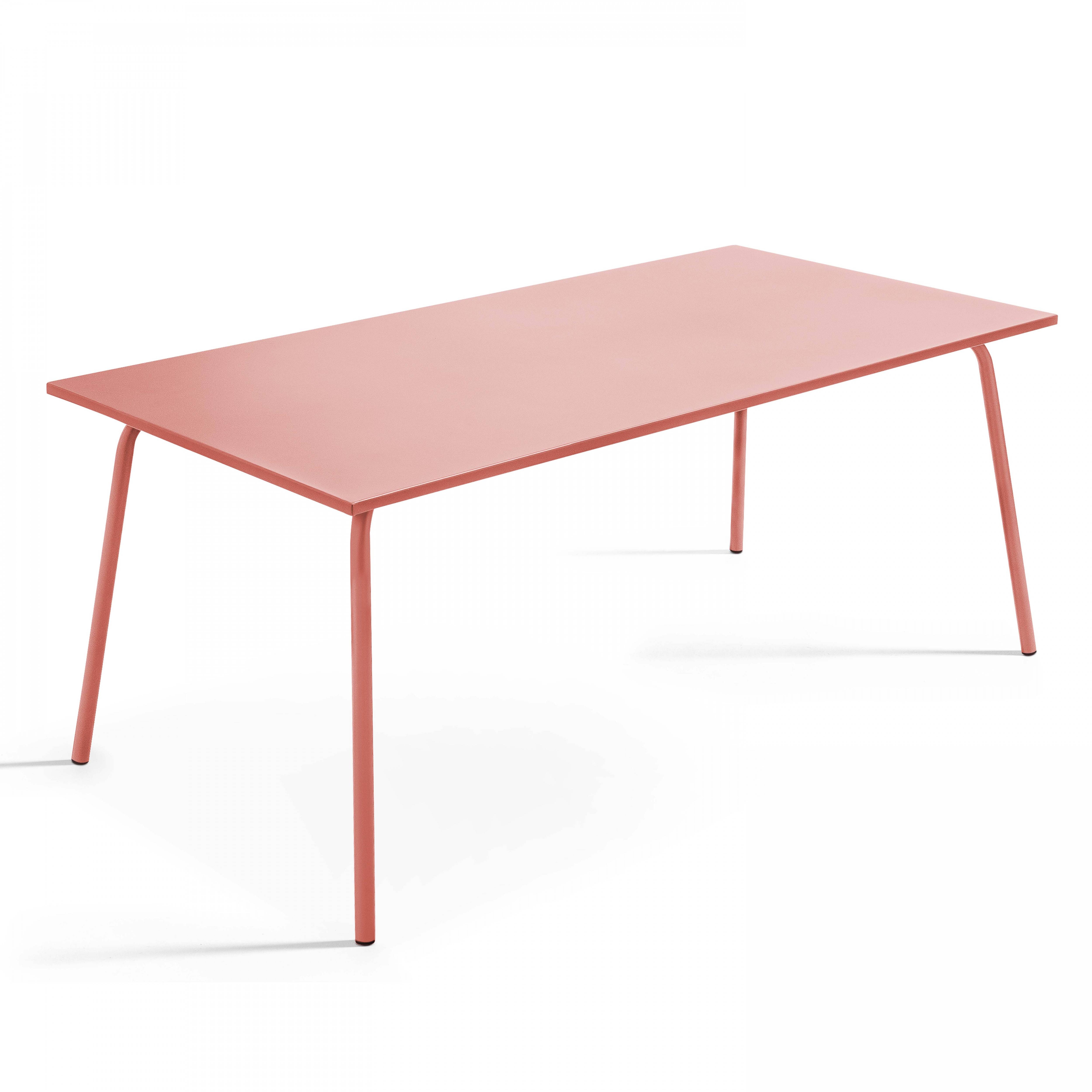 Oviala - Ensemble table de jardin et 8 fauteuils en métal argile Palavas - Oviala - Image 5