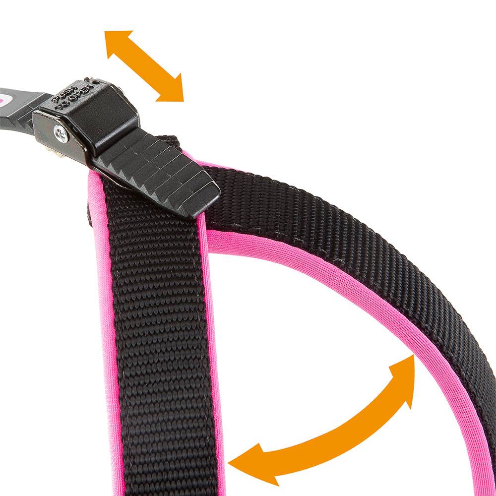 Ferplast - Ferplast Harnais ergonomique pour chiens AGILA FLUO 5, ajustement parfait, fermeture à double micro-régulation, rembourrage souple, A=B 50÷58 cm 20 mm - Image 7