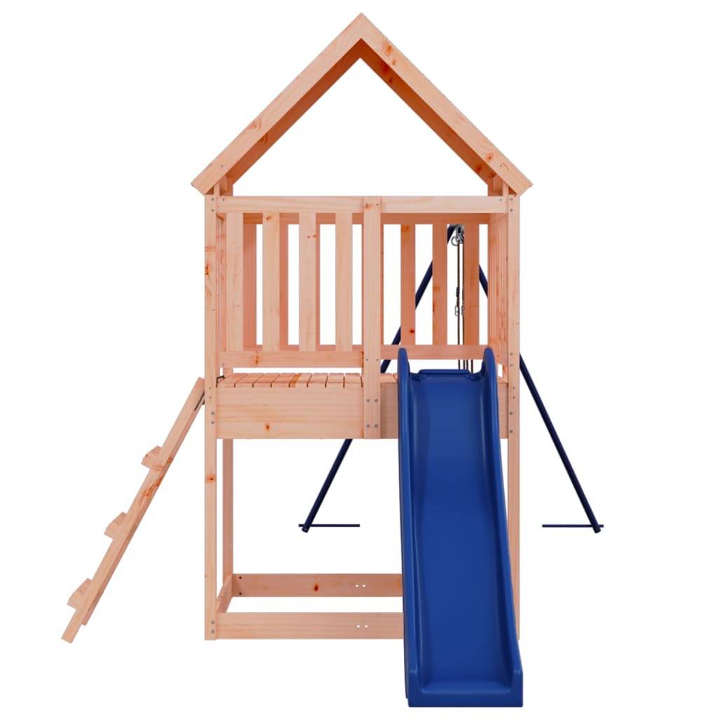 Helloshop26 - Aire de jeux d'extérieur balançoires toboggan portiques robuste jeux jardin 564 x 235 x 228 cm bois massif de douglas - Image 4