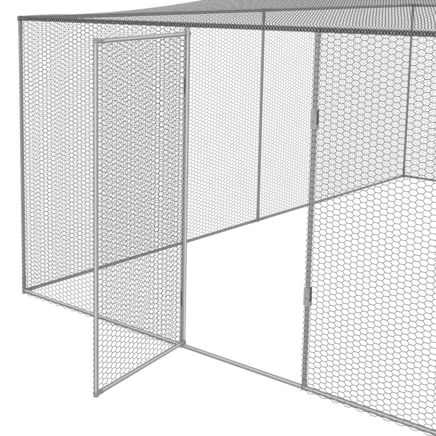 Volière 12m² parc grillagé 3x4 M enclos poulailler pour animaux de basse cour - Image 5