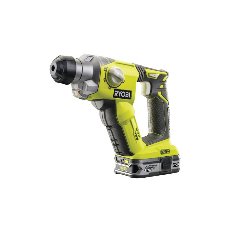 Ryobi - Marteau perforateur RYOBI 18V One+ - 1 batterie LithiumPlus 2.5Ah - 1 chargeur rapide R18SDS-125S - Image 2