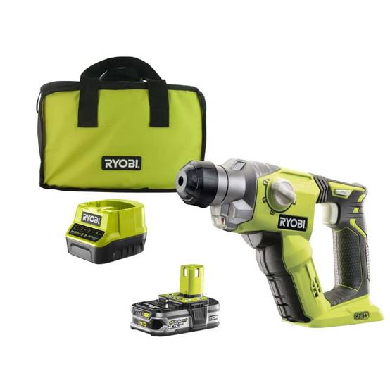 Ryobi - Marteau perforateur RYOBI 18V One+ - 1 batterie LithiumPlus 2.5Ah - 1 chargeur rapide R18SDS-125S - Image 1