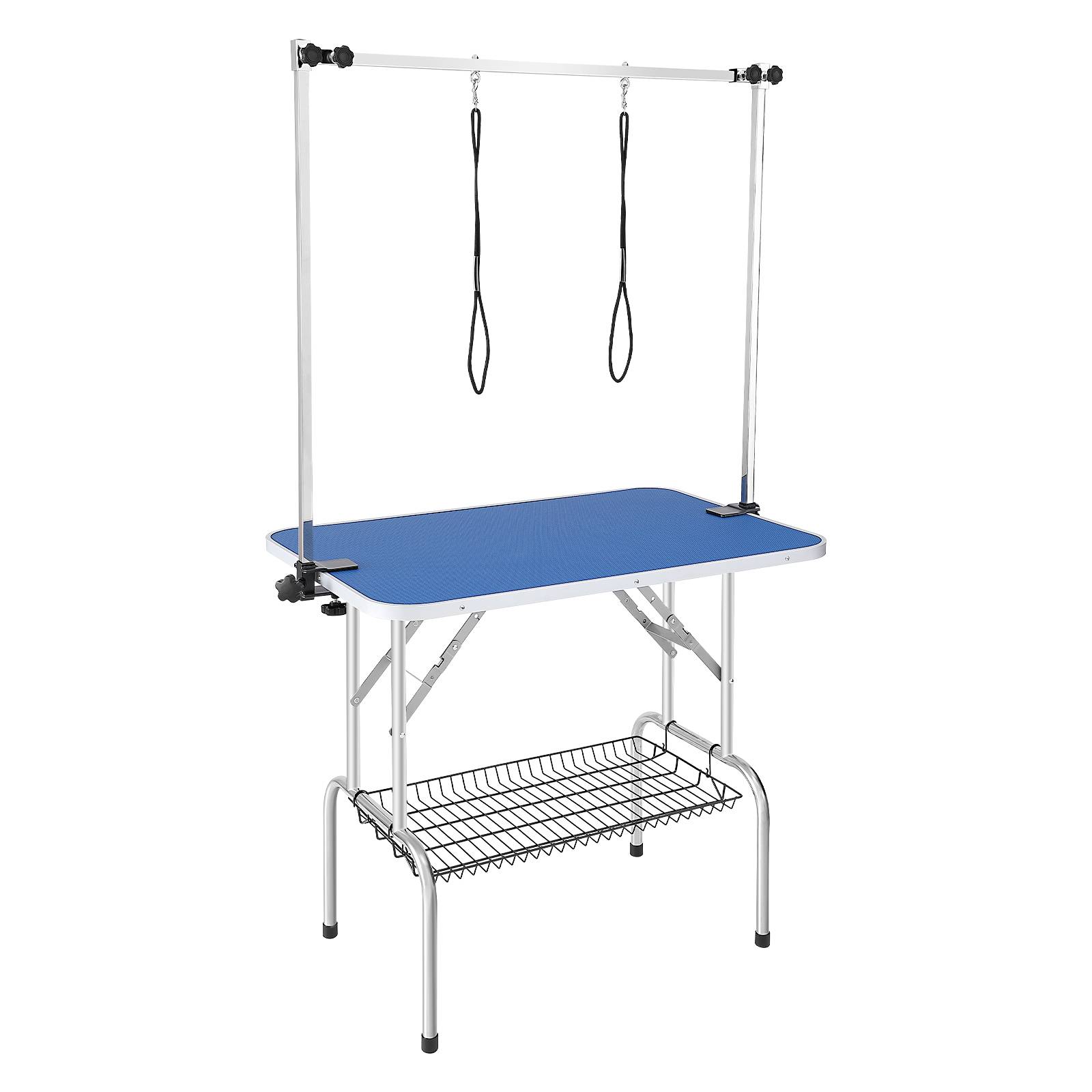 VEVOR Table toilettage chien pliable, charge 149,7 kg. 2 potences, panier. - Image 1