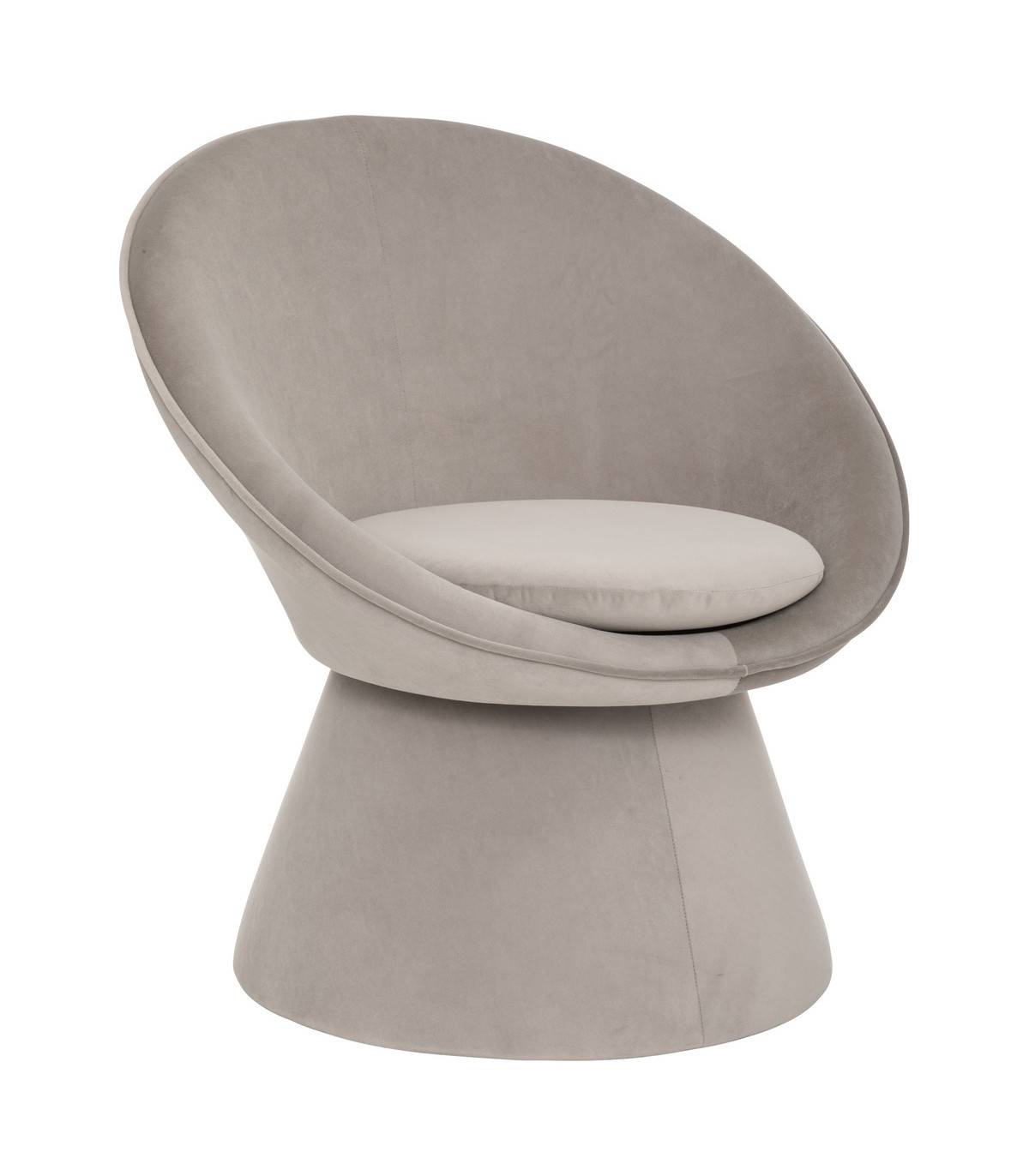 Fauteuil design moderne en velours Gris - Image 1