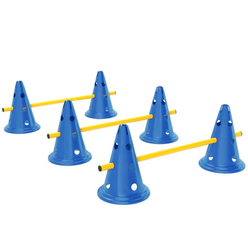 Kit Agility Obstacles Plastique pour Entraînement Chien Hauteur Réglable Bleu - ComfortXL Outdoor Living - Image 2