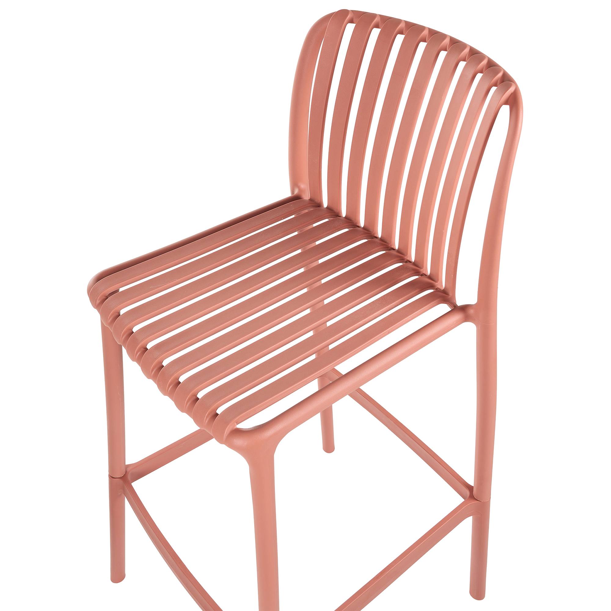 Beliani - Tabouret de bar Polypropylène Rouge clair ARICCIA - 49x53x104- Beliani - Image 8