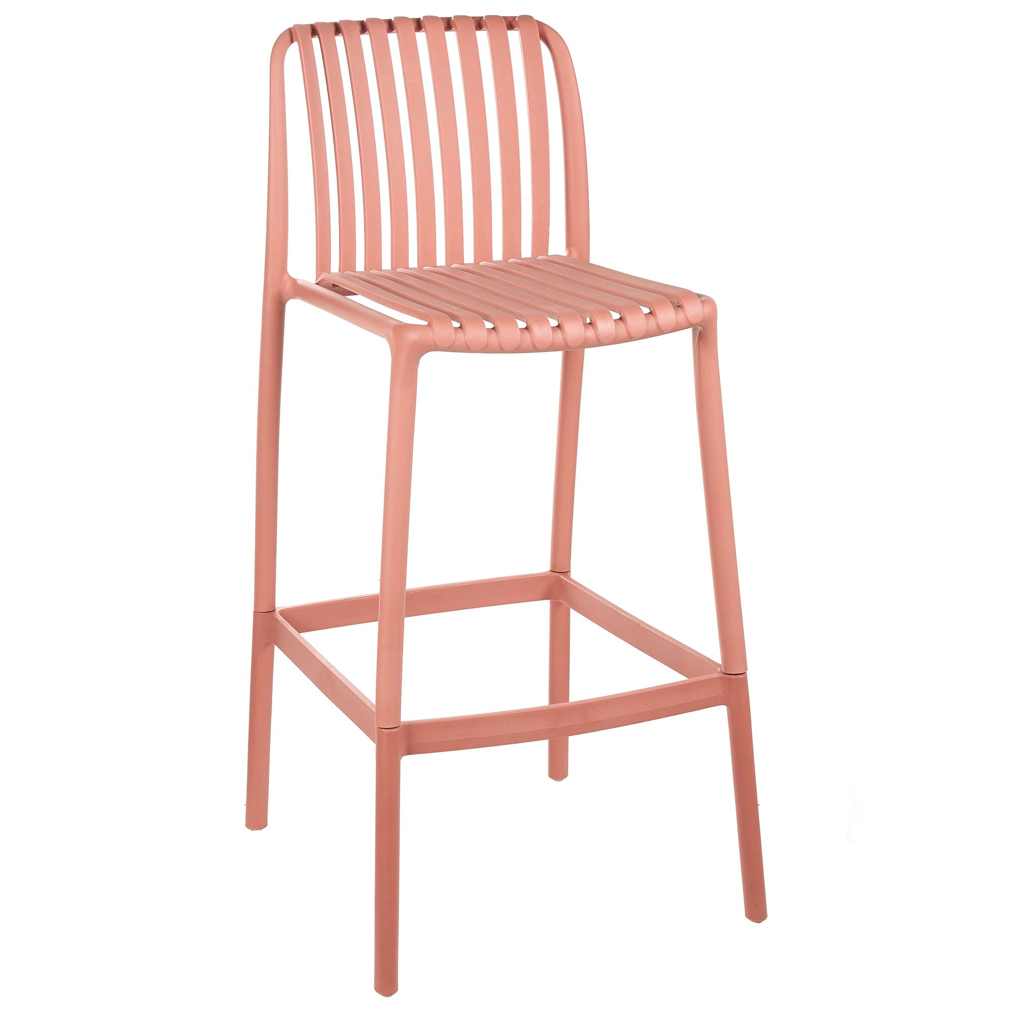 Beliani - Tabouret de bar Polypropylène Rouge clair ARICCIA - 49x53x104- Beliani - Image 3