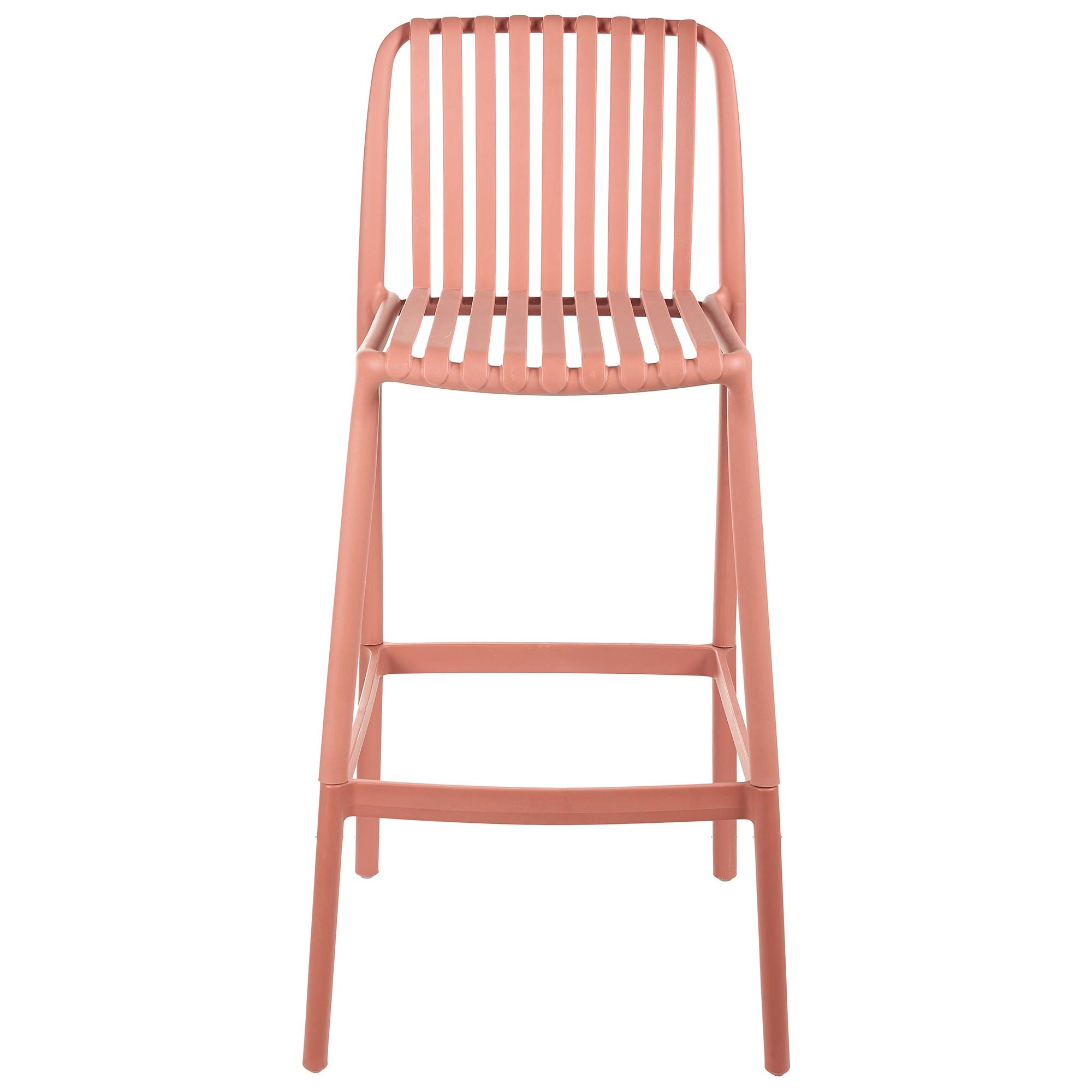 Beliani - Tabouret de bar Polypropylène Rouge clair ARICCIA - 49x53x104- Beliani - Image 4