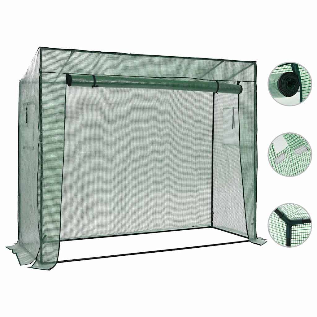 Serre de Jardin Tunnel Acier PE Culture Plantes 200x80x173cm Vert - ComfortXL Outdoor Living - Image 1
