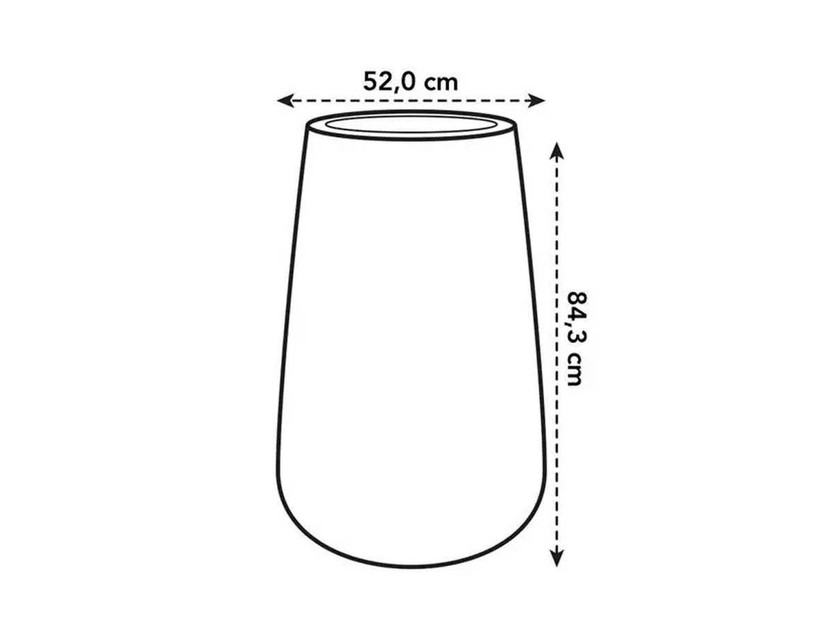 Pot de fleurs Pure Cone High Ø 55 x H.84 cm - Blanc - Image 3