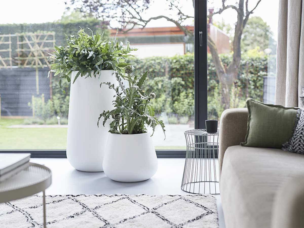 Pot de fleurs Pure Cone High Ø 55 x H.84 cm - Blanc - Image 4