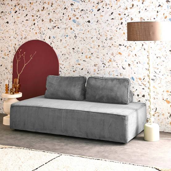 sweeek - Chauffeuse 2 places canapé modulable gris foncé | sweeek - Image 3