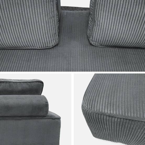 sweeek - Chauffeuse 2 places canapé modulable gris foncé | sweeek - Image 7