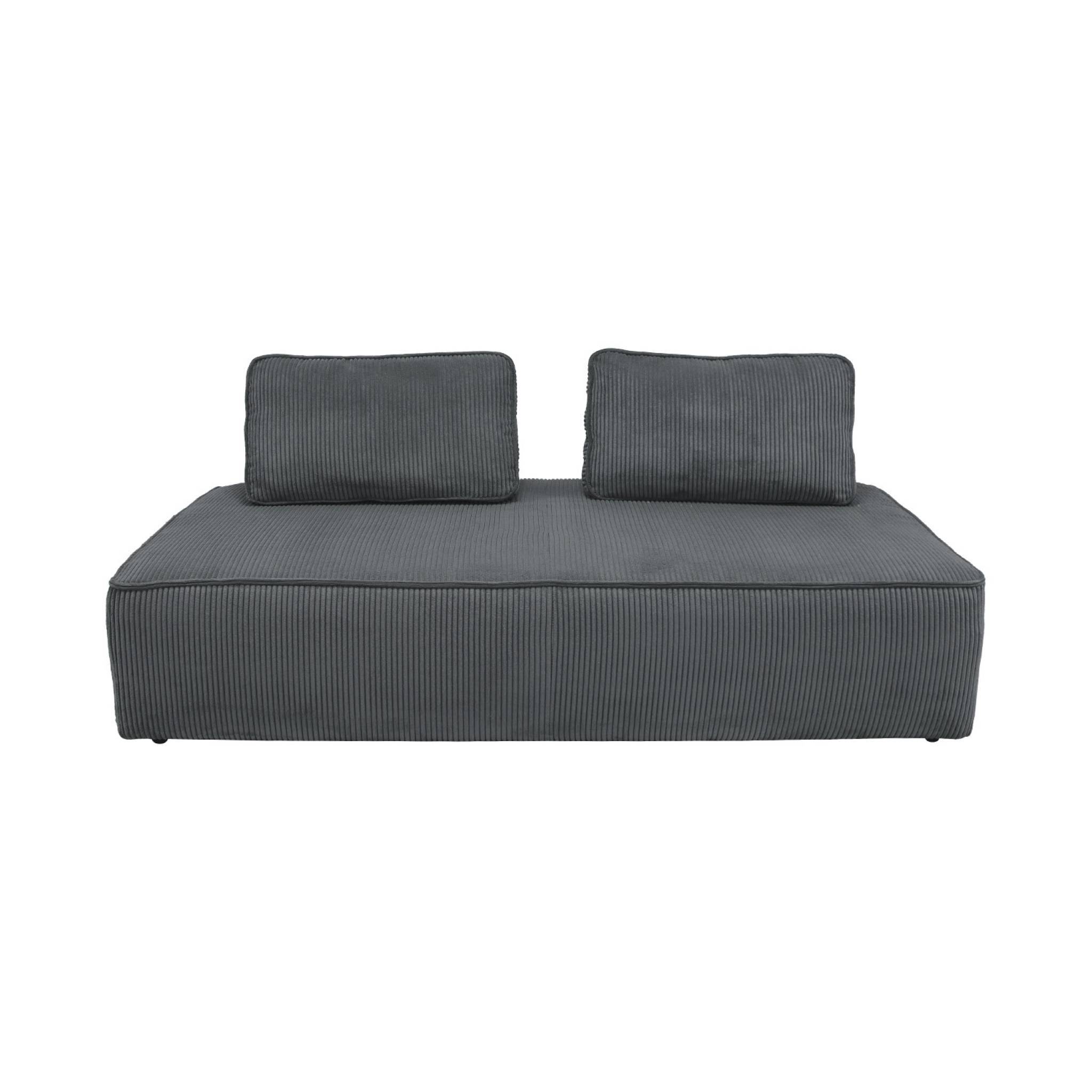 sweeek - Chauffeuse 2 places canapé modulable gris foncé | sweeek - Image 5