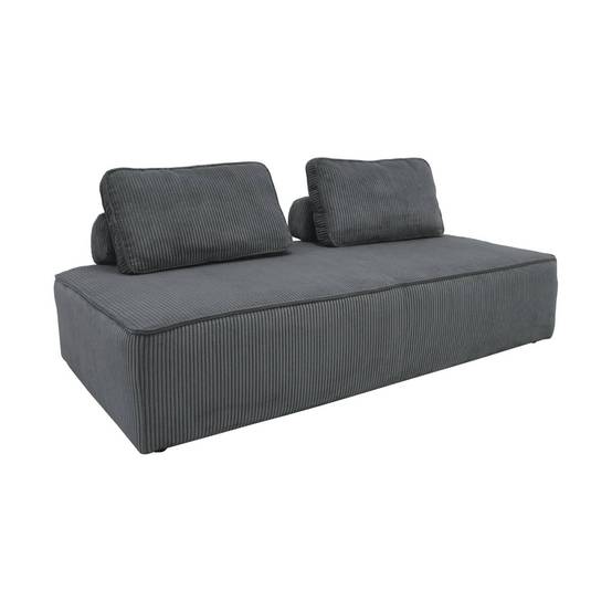 sweeek - Chauffeuse 2 places canapé modulable gris foncé | sweeek - Image 2