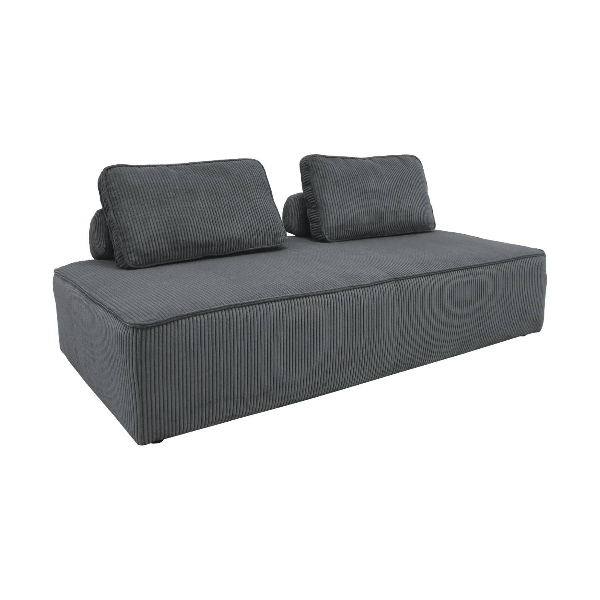sweeek - Chauffeuse 2 places canapé modulable gris foncé | sweeek - Image 2