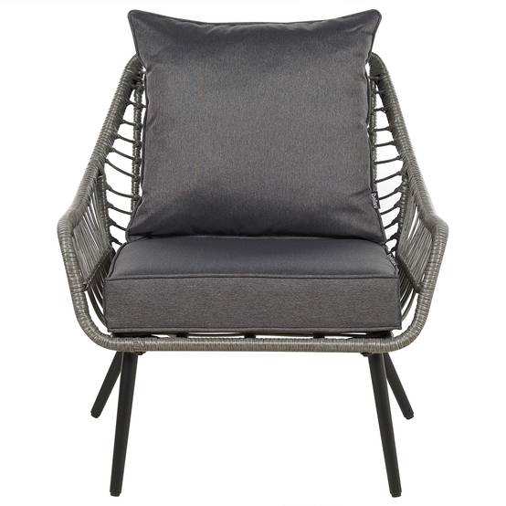 Taie d'oreiller Tissu Gris foncé LAURETO - Beliani - Image 5