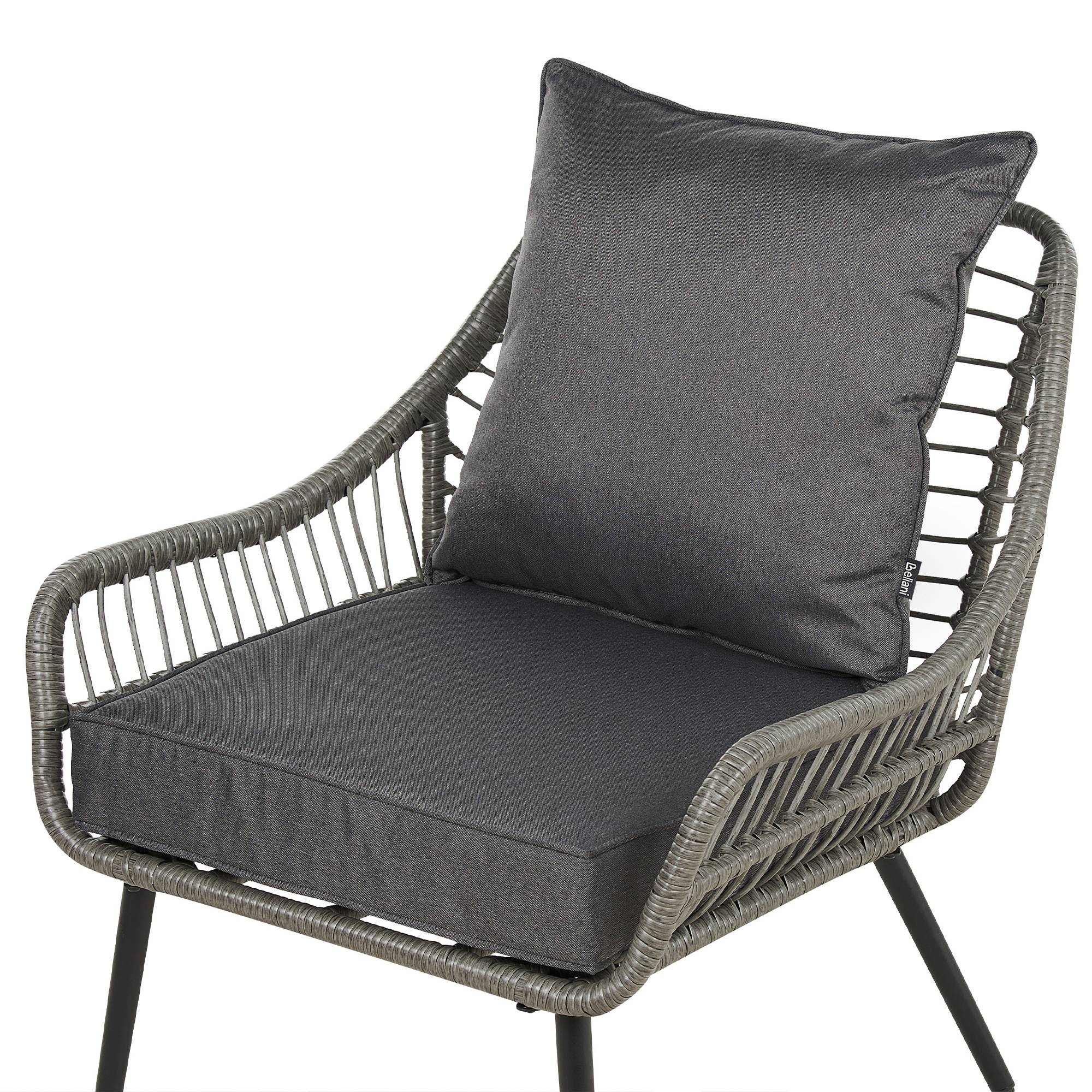 Taie d'oreiller Tissu Gris foncé LAURETO - Beliani - Image 7