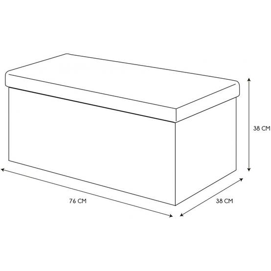 The Home Deco Factory - Banc coffre pliable Eleonor - Image 3