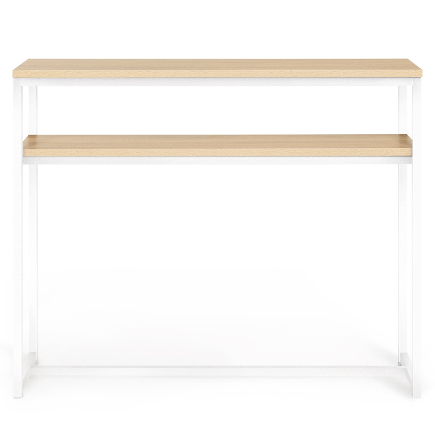 Console double DETROIT design industriel bois et métal blanc - Gamm vert