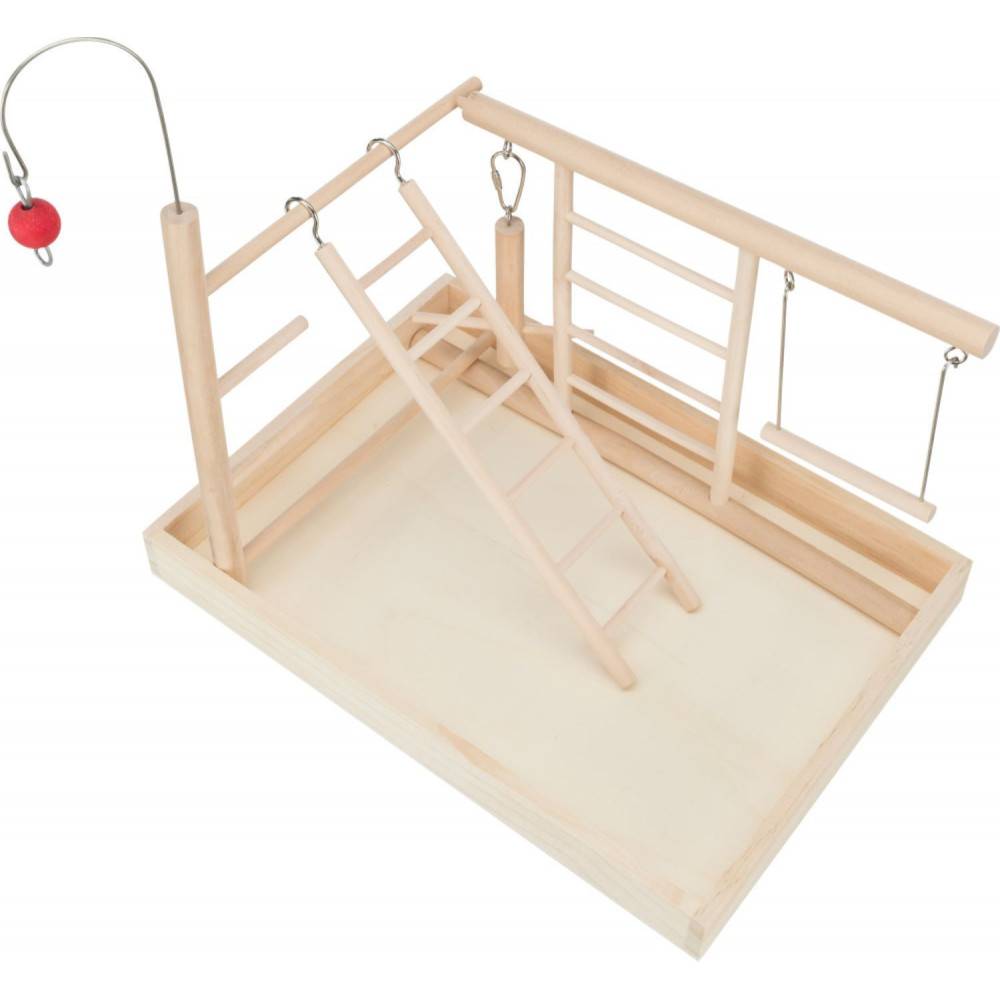 animallparadise - Plateau de jeux en bois, pour perruches et canaris. - Image 2