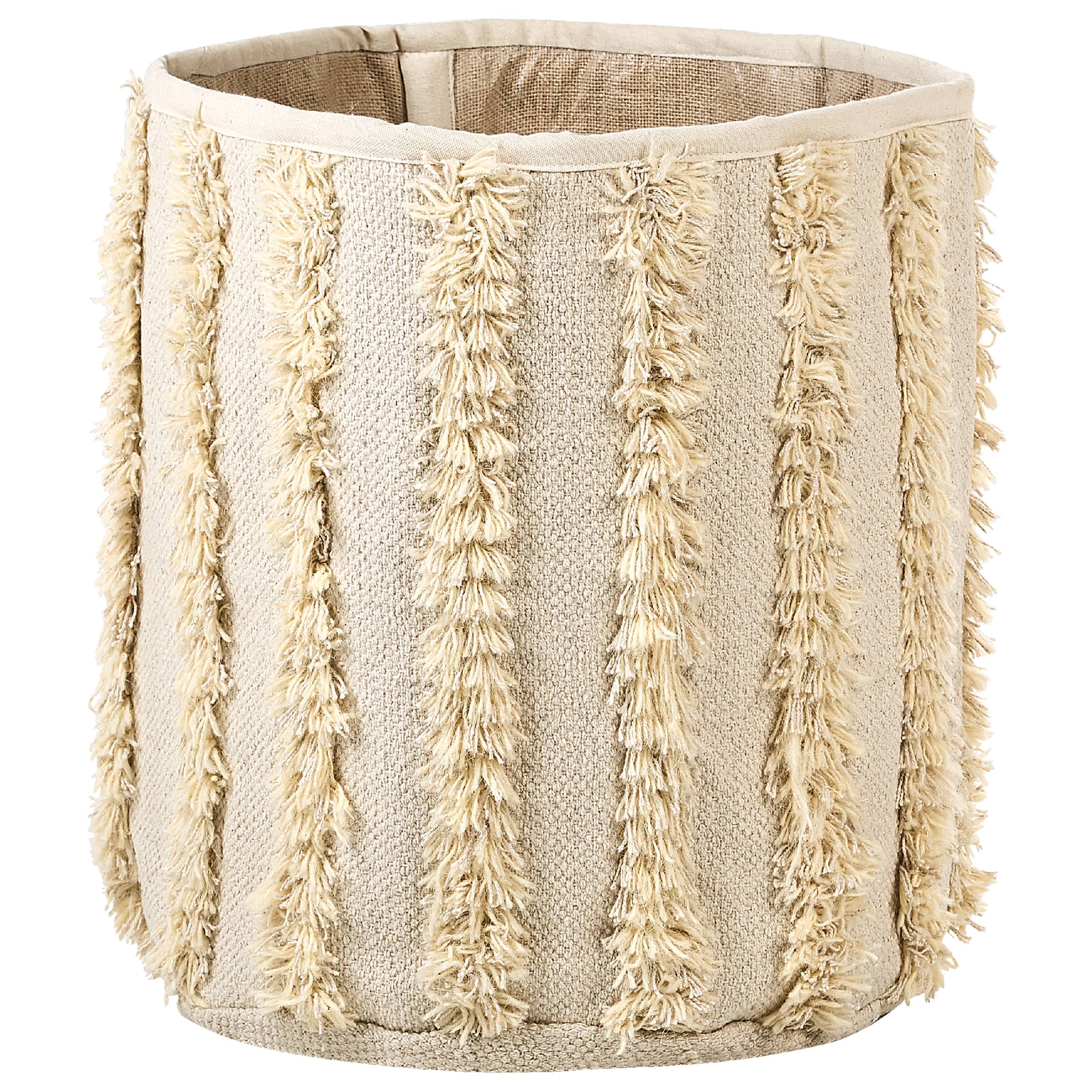 Beliani - Corbeille Coton Beige KAKKI - 45x45x45- Beliani - Image 4