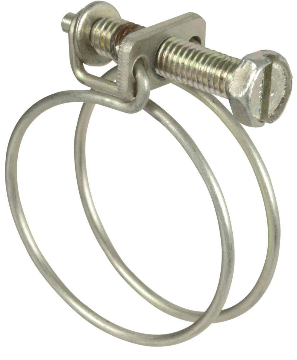 2 colliers double fil galvanisés Ø 45 mm (40 à 45) - TECHNO - Gamm vert
