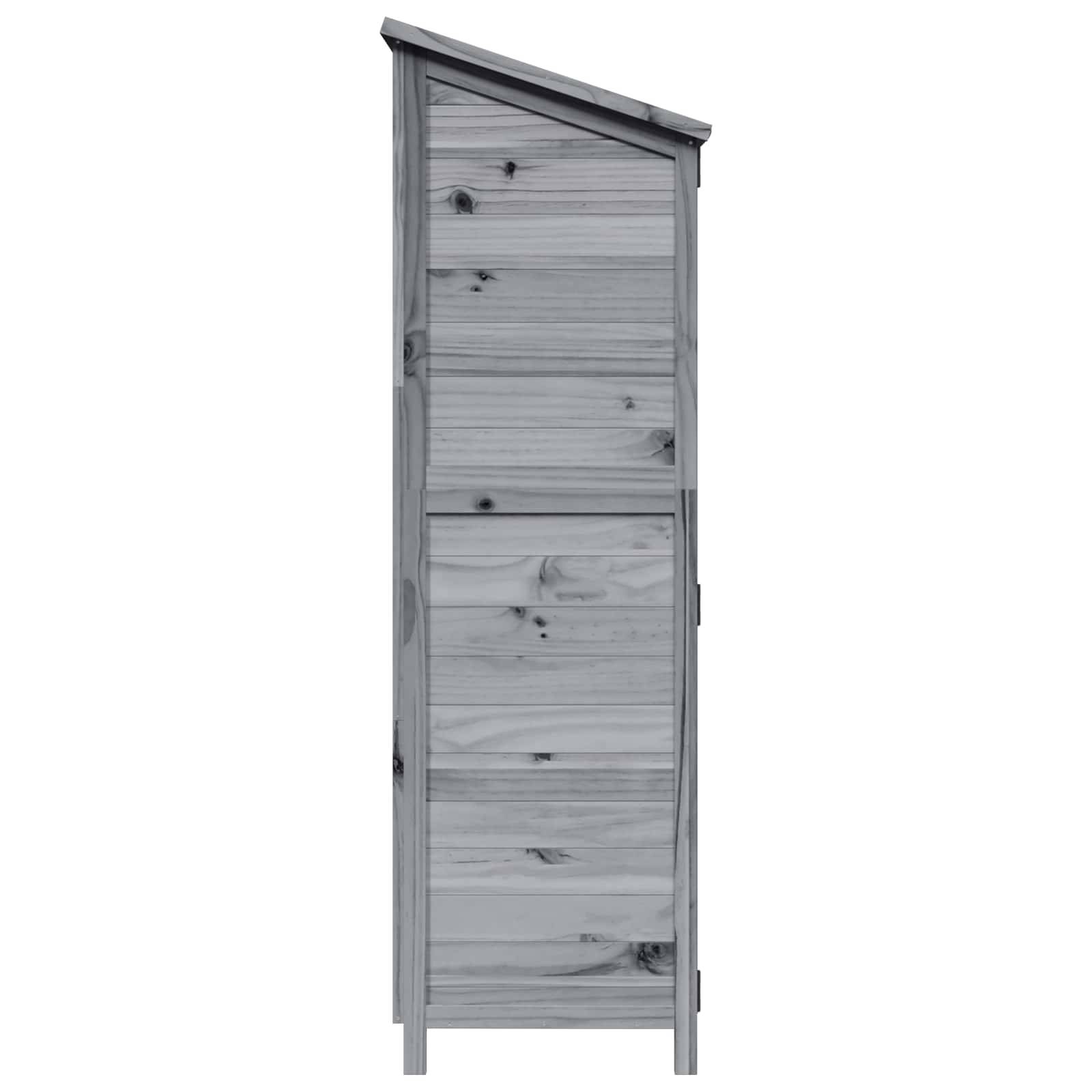 Vidaxl - Abri de jardin Gris 106,5 x 56 x 176 cm Bois d'ingénierie vidaXL 42033450 - Image 7