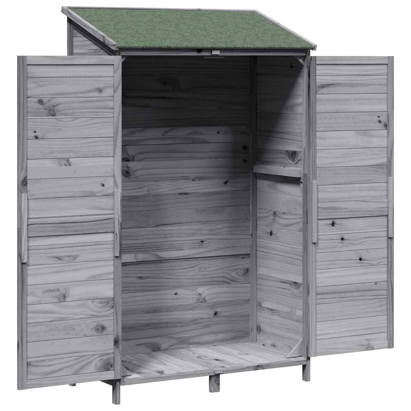 Vidaxl - Abri de jardin Gris 106,5 x 56 x 176 cm Bois d'ingénierie vidaXL 42033450 - Image 5