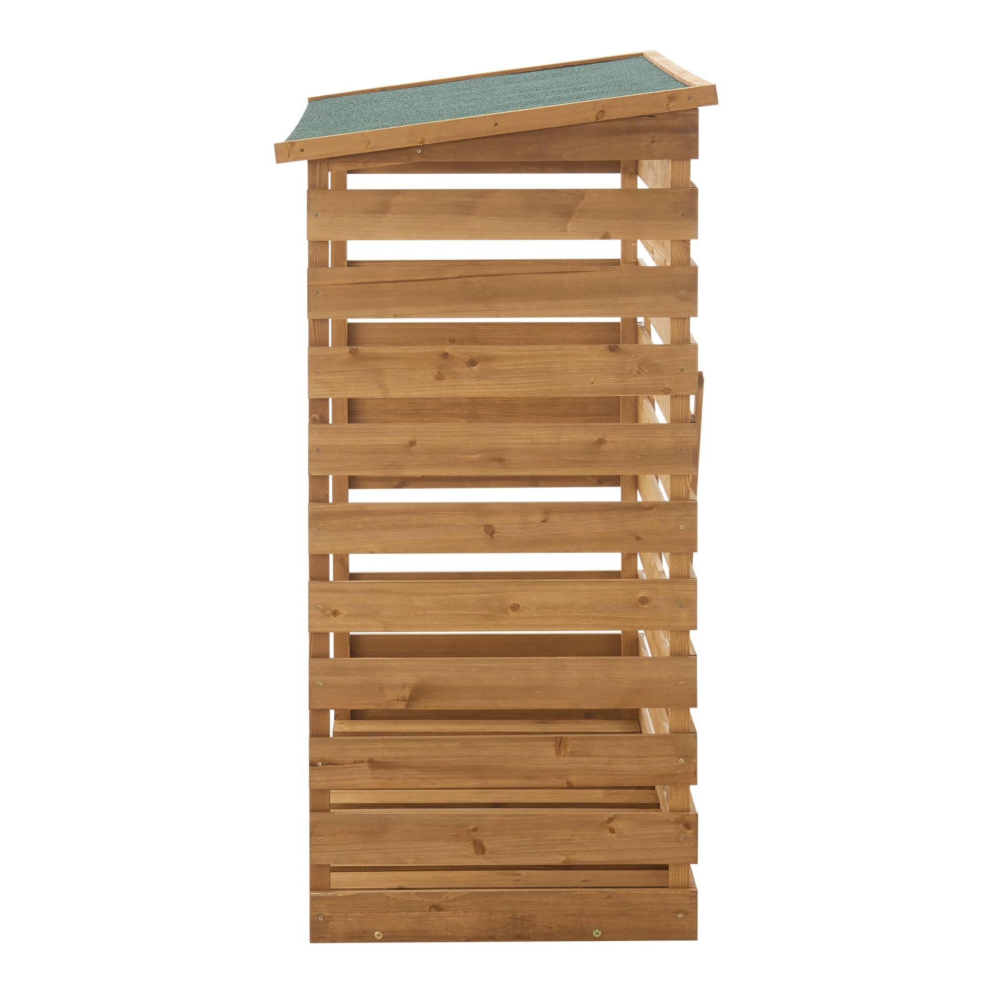 Helloshop26 - Abri-bûches couvert en sapin à toiture bitumé 123 x 116 x 64 cm - Image 5