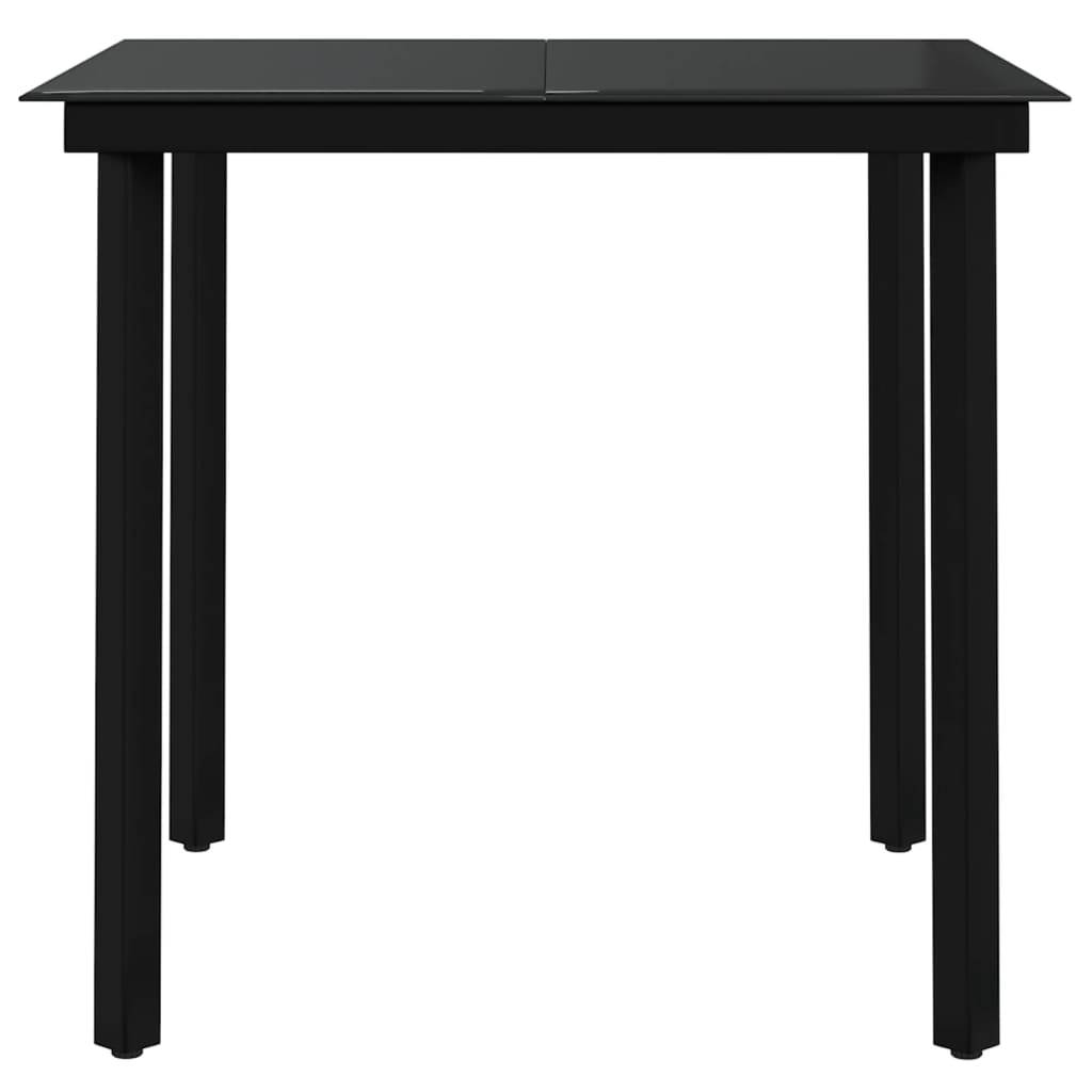 ComfortXL - Ensemble Repas de Jardin 2 Personnes, Table Carrée 80cm et Chaises en Résine Tressée Grise et Noire – ComfortXL Outdoor Living - Image 4