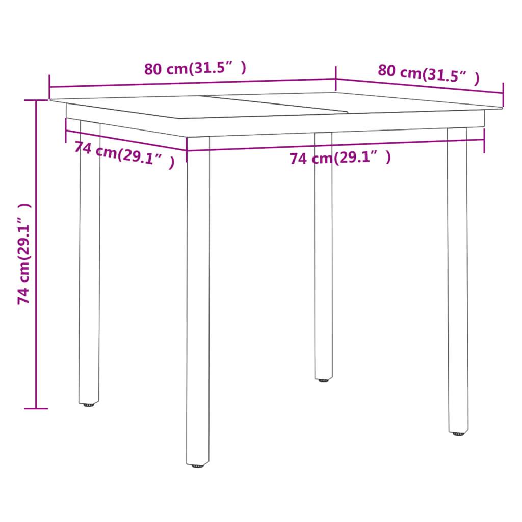 ComfortXL - Ensemble Repas de Jardin 2 Personnes, Table Carrée 80cm et Chaises en Résine Tressée Grise et Noire – ComfortXL Outdoor Living - Image 7