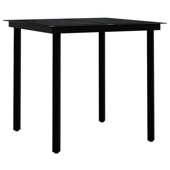ComfortXL - Ensemble Repas de Jardin 2 Personnes, Table Carrée 80cm et Chaises en Résine Tressée Grise et Noire – ComfortXL Outdoor Living - Image 3