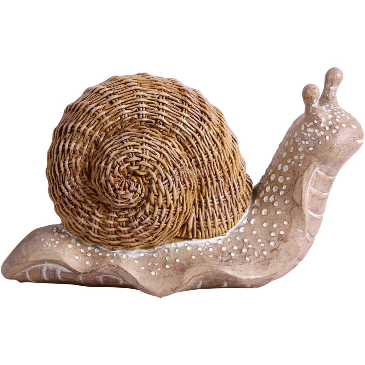 Origen - Escargot décoratif en résine et résine tressée