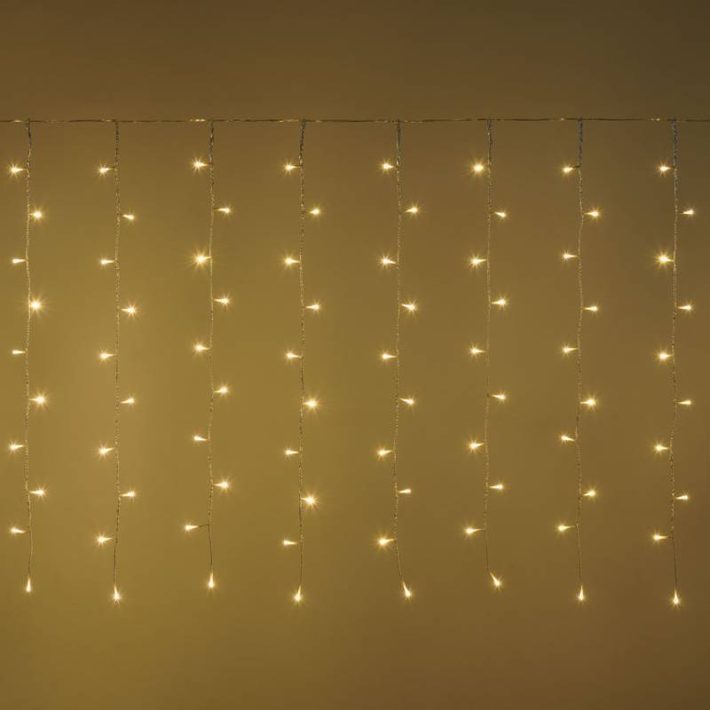 Lotti - Rideau lumineux effet chute de neige 120 LED blanc chaud 2mx1m 4,5V Lotti - Image 3