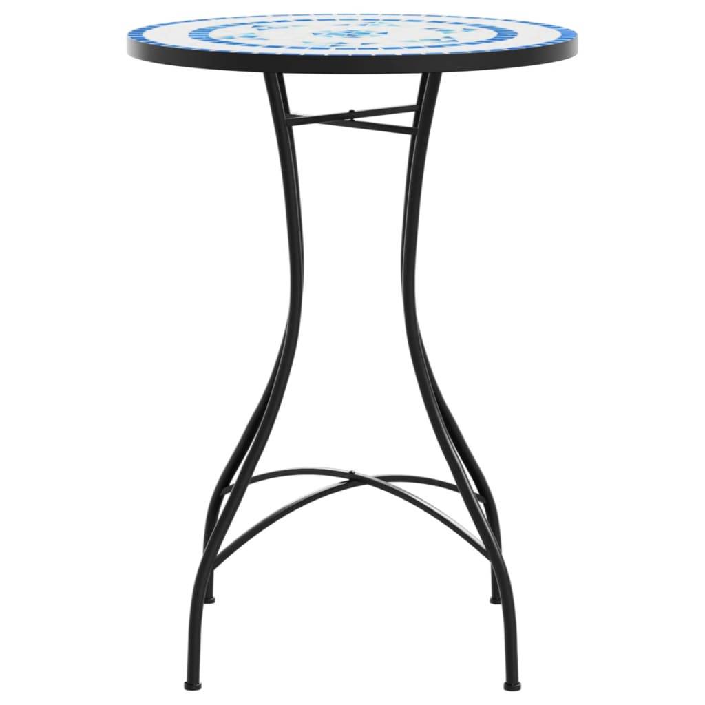 Maison Chic - Table de jardin - Table de bistro mosaïque bleu et blanc Ø50x70 cm céramique MP740 - Image 5