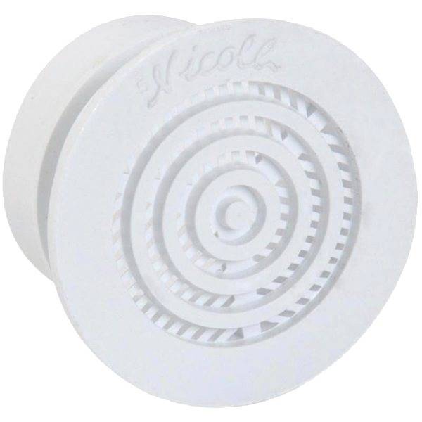 Sachet de 2 grilles contre cloison blanche - NICOLL - 2B43