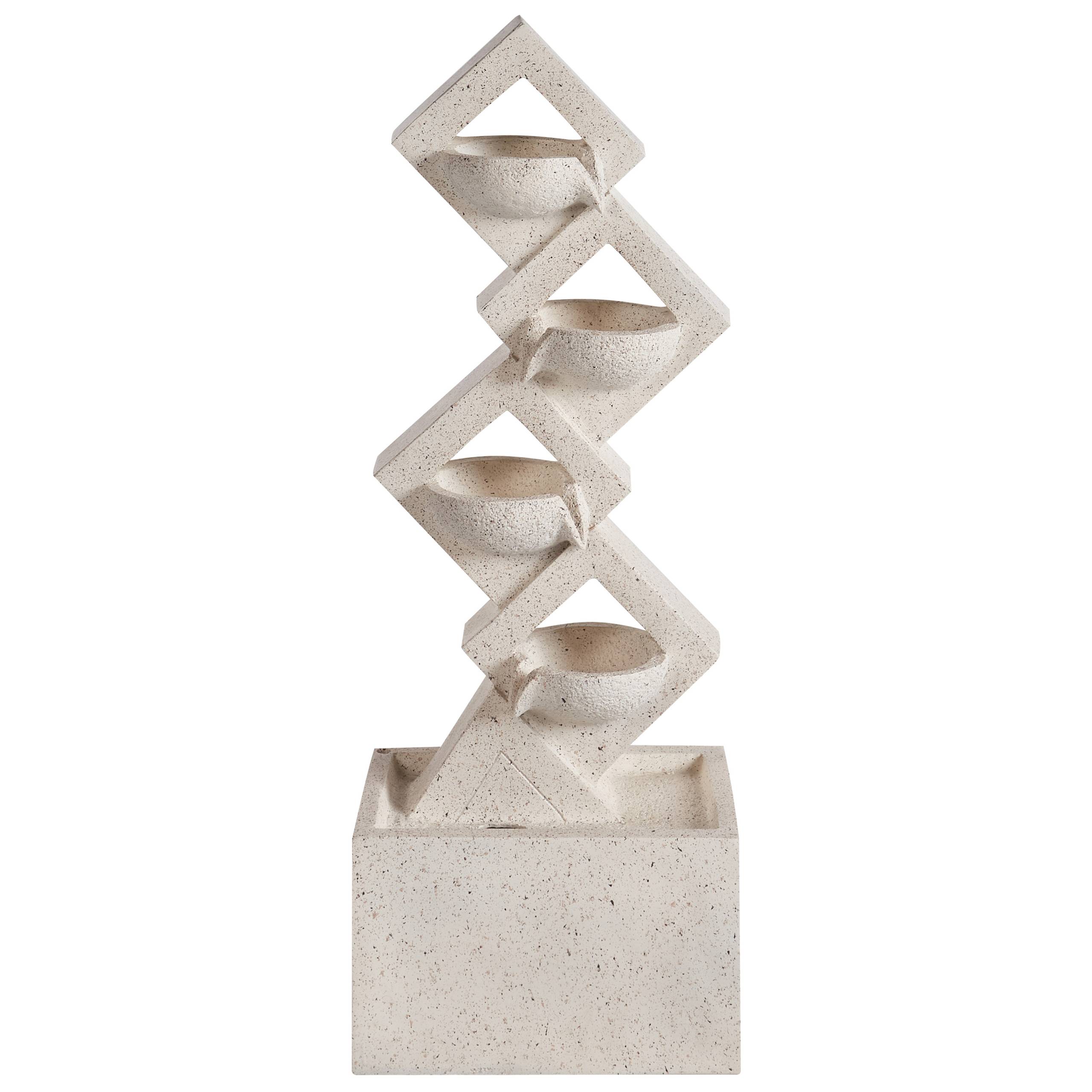 Fontaine décorative Fibre d'argile Beige SHEGAR - Beliani - Image 3
