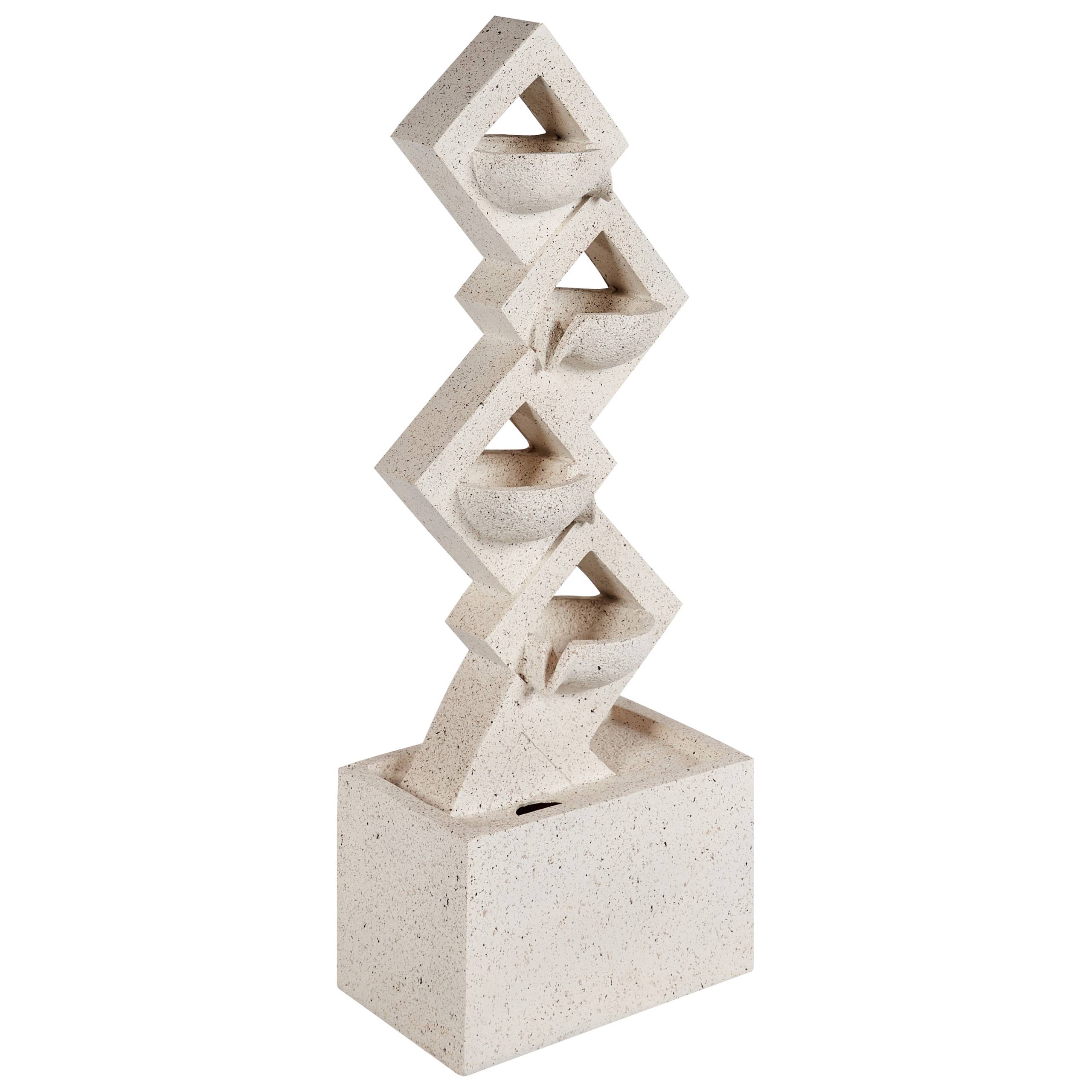 Fontaine décorative Fibre d'argile Beige SHEGAR - Beliani - Image 5