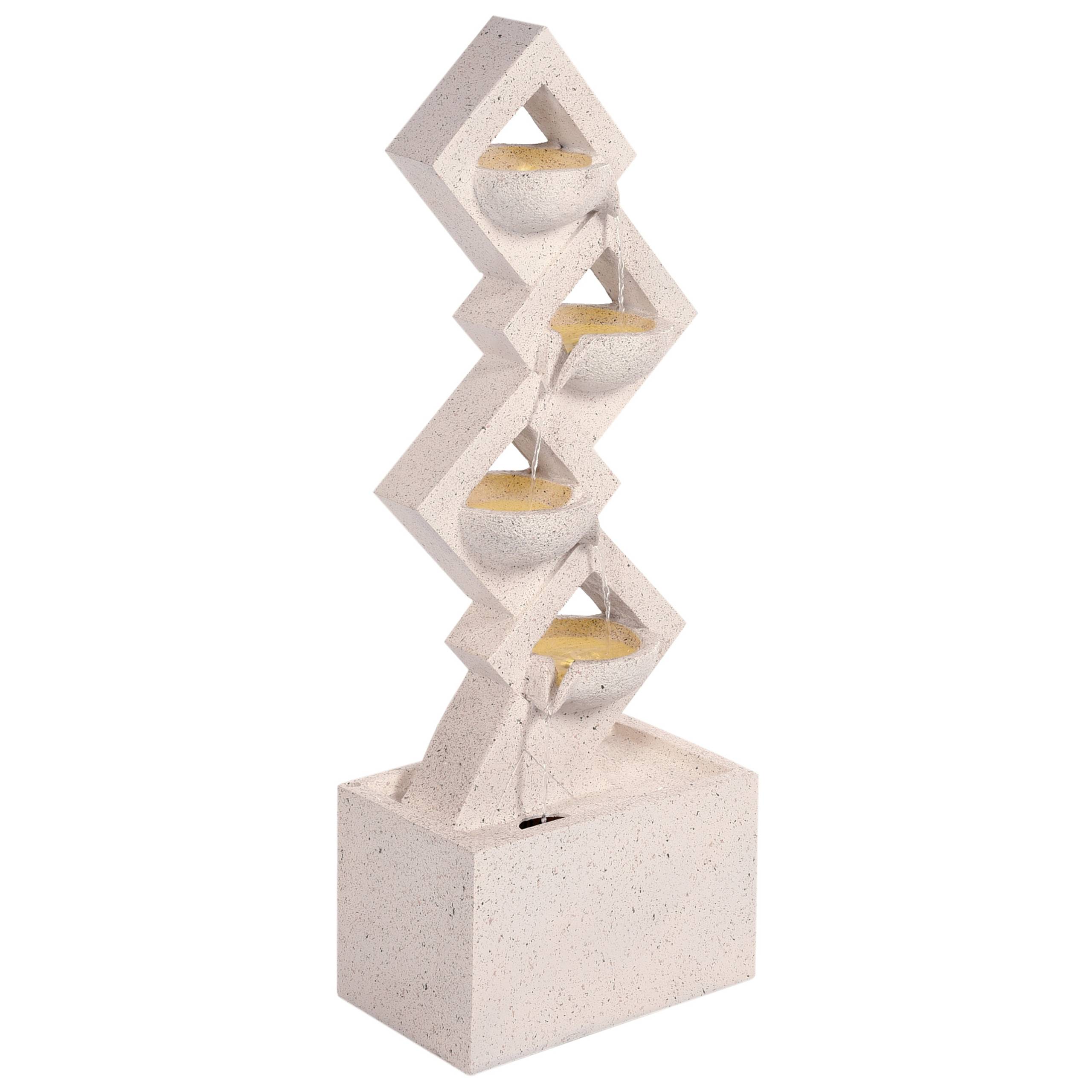 Fontaine décorative Fibre d'argile Beige SHEGAR - Beliani - Image 4