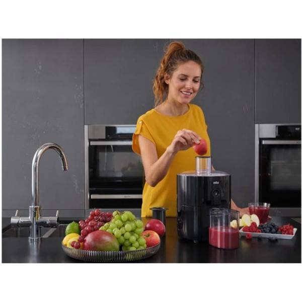 Braun - Centrifugeuse - Electrique  BRAUN SI3100BK - Technologie FastXtract et ColdXtract - Séparateur de mousse - Noir - Image 1