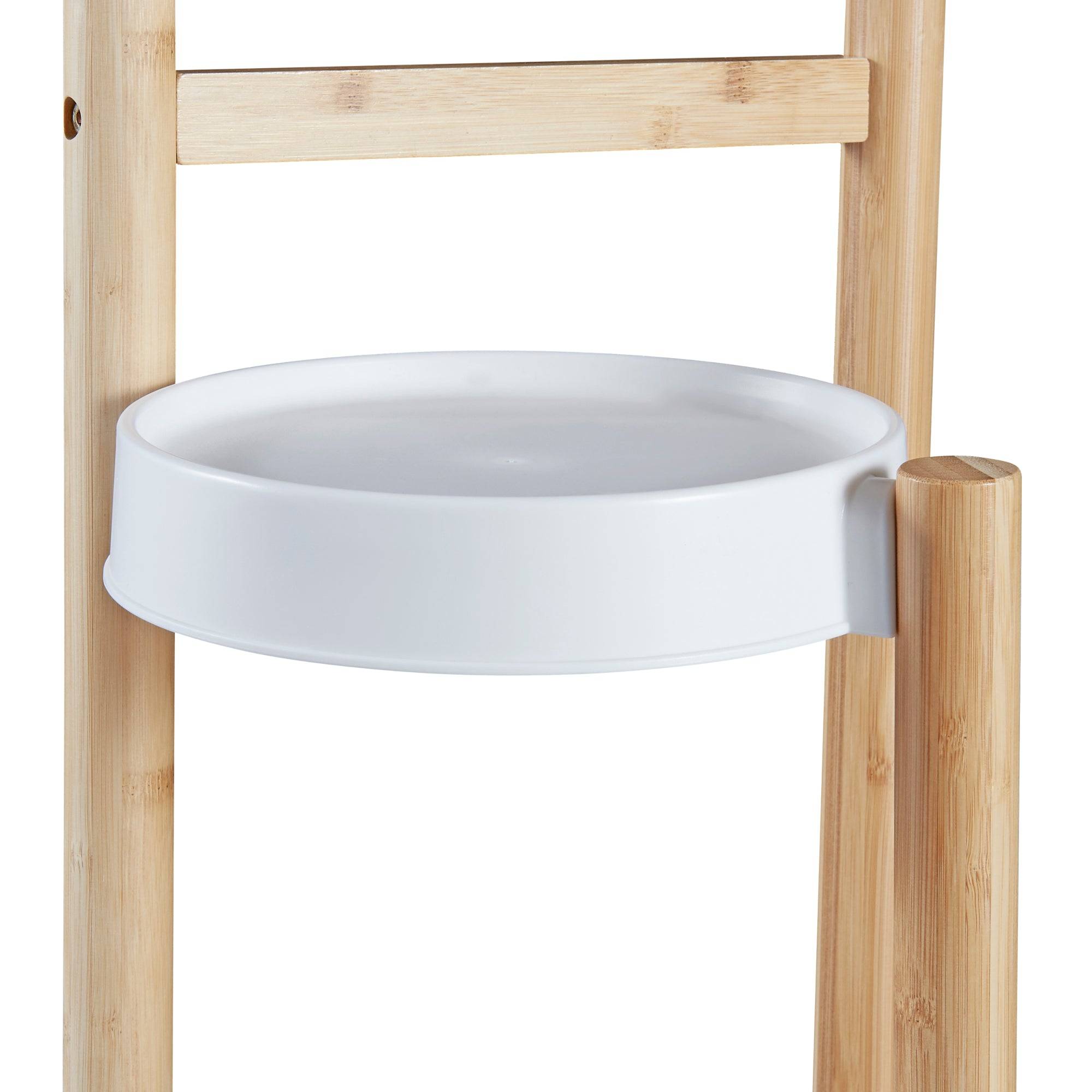 Étagère à plantes sastamala à 3 niveaux bambou 78 x 32 x 32 cm naturel blanc - Image 4